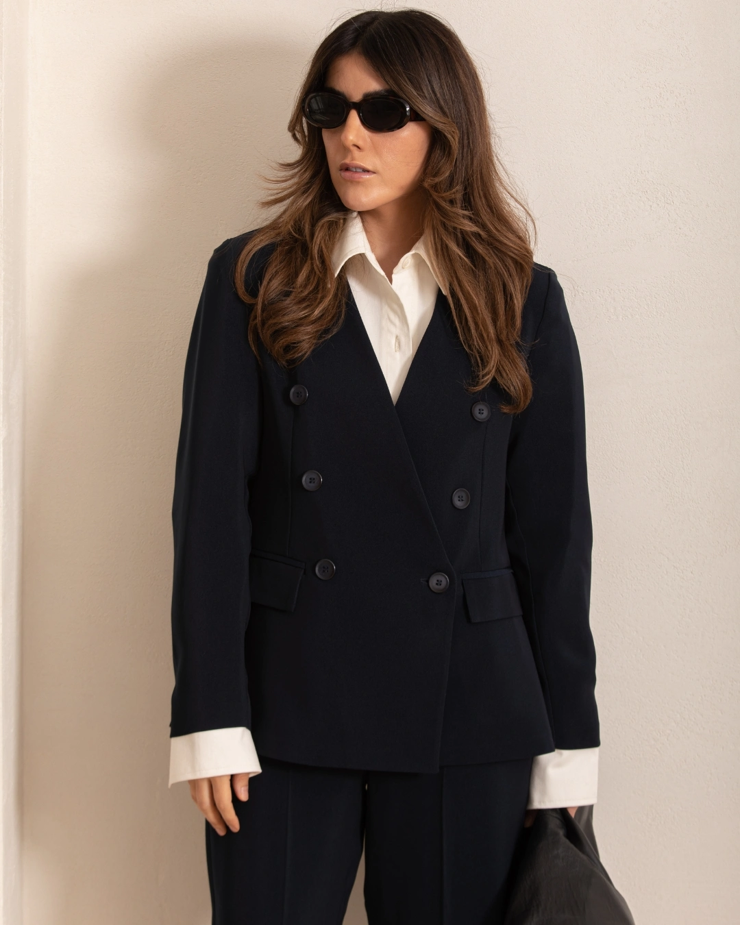 coat117 - کت کرپ يقه 7 با شش دکمه